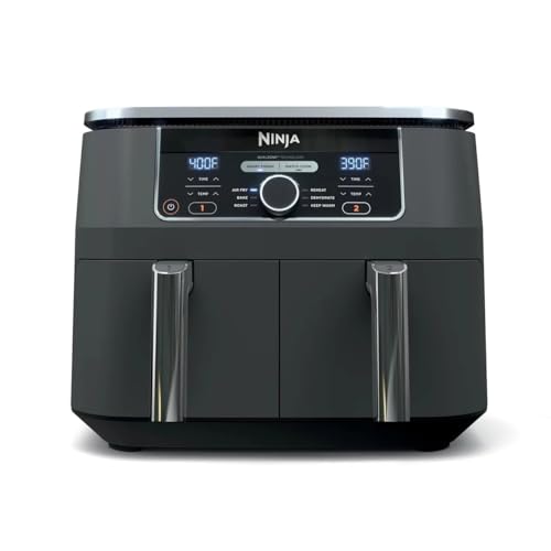 Ninja AD150 Foodi 8 Quart 6-in-1 DualZone 2-Basket Air Fryer with 2 Independent Frying