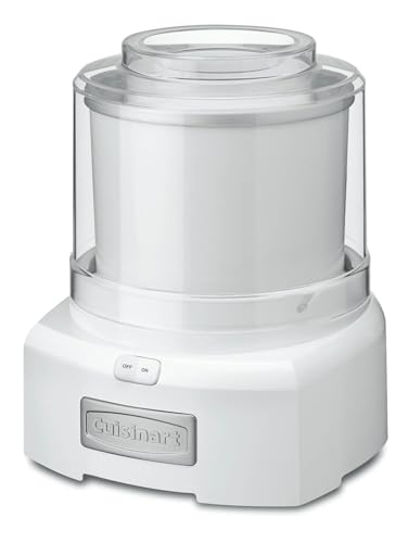 Cuisinart Ice Cream Maker, 1.5 Quart Double Insulated, Sorbet and Frozen Yogurt Maker, Ready in 20 Minutes, ICE-21P1, White