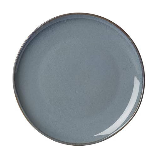 Oneida Dinnerware Set, Organic Shades Blue 18-Piece Dinnerware Set, Service For 6, Stoneware Material, Dishwasher And Microwave Safe, Bowls, Plates And Bowls, Dinner Dishes, Plates (Blue, 18 Piece)