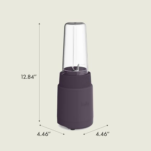 bella 6 Pcs Portable Rocket Blender, Juicer & Smoothie Maker, Press & Twist Design, EverGood™ & BPA Free Dishwasher Safe Parts, 4 Tip Stainless Steel Blade, Cord Wrap, 240 Watt Motor, Plum