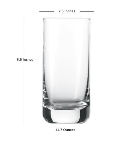Schott Zwiesel Tritan Crystal Glass Convention Barware Collection Beer Tumbler/Long Drink Cocktail Glass, 11.7 oz , Set of 6