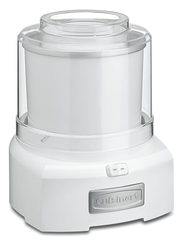 Cuisinart Ice Cream Maker, 1.5 Quart Double Insulated, Sorbet and Frozen Yogurt Maker, Ready in 20 Minutes, ICE-21P1, White