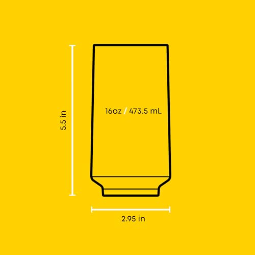 JoyJolt Sidney Highball Glasses Set of 4 | 16 oz Drinking Glasses for Water, Soda, Cocktail, Mojito, Tom Collins | Tall Glass Cups | Home Bar Glass Set | Premium Crystal Barware Made in Europe