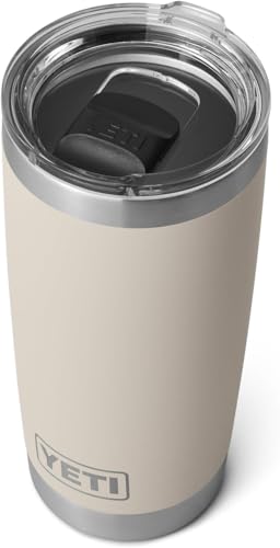 YETI Rambler 20 oz Tumbler, Stainless Steel, Vacuum Insulated with MagSlider Lid, Cape Taupe