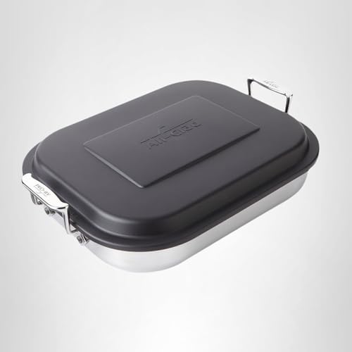 All-Clad Specialty Stainless Steel Lasagna Pan 12x15x2.75 Inch Induction Oven Broiler Safe 600F Frozen Lasagna, Pots and Pans, Cookware Silver