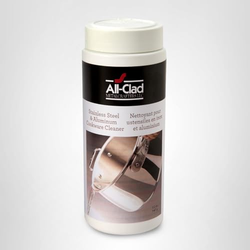 All-Clad Specialty Powder Stainless Steel Cleaner and Polish 12 Ounce Pots and Pans, Cookware White