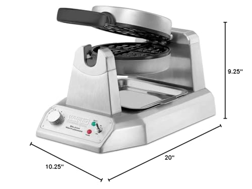 Waring Commercial Belgian Waffle Maker, 25 Waffles per Hour, Rotary Feature for Even Baking, Triple-Coated Nonstick Plates, NSF Certified, WW180X