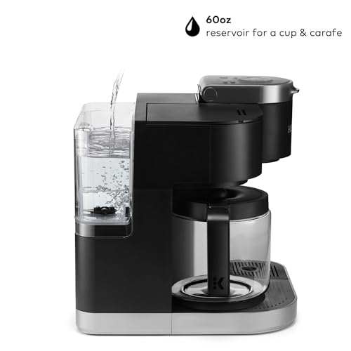 Keurig K-Duo Single Serve K-Cup Pod & Carafe Coffee Maker, with Multiple Brew Sizes, 60oz Removable Reservoir, Programmable Auto Brew Carafe, Black