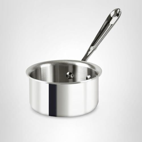 All-Clad D3® Stainless Steel 0.5 Quart Butter Warmer Saucepan- Made in the USA- The Original Bonded Professional Cookware- Oven Safe & Induction Compatible
