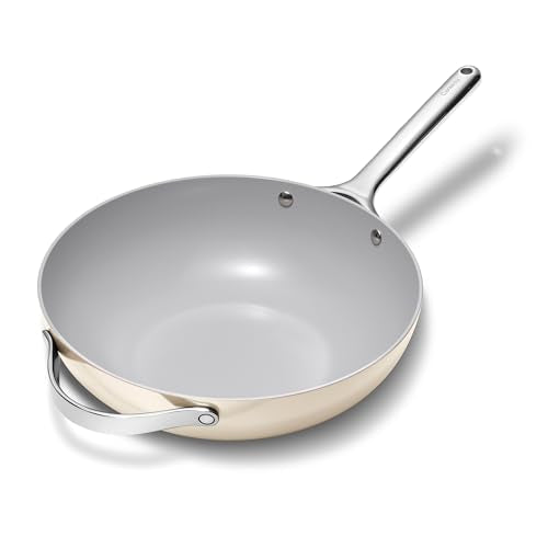Caraway Non-Stick Stir Fry Pan, 12” Wok-Inspired Pan, Free From Forever Chemicals, High-Sloped Walls, Stainless Steel