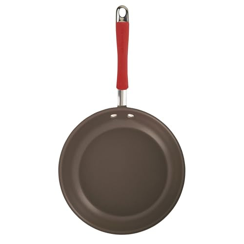 Rachael Ray Cucina Nonstick Frying Pan Set / Fry Pan Set / Skillet Set - 9.25 and 11 Inch, Cranberry Red