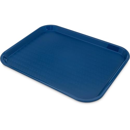 Carlisle FoodService Products Café Cafeteria Tray, Fast Food Tray for Restaurant or Commercial Use, 14" x 18", 1 Count, Blue