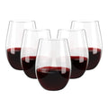 FOCUSLINE 20 Pack 16 Oz Plastic Wine Glasses, Stemless Plastic Wine Cups Heavy Duty, Unbreakable Disposable Wine Glasses for Wedding or Party