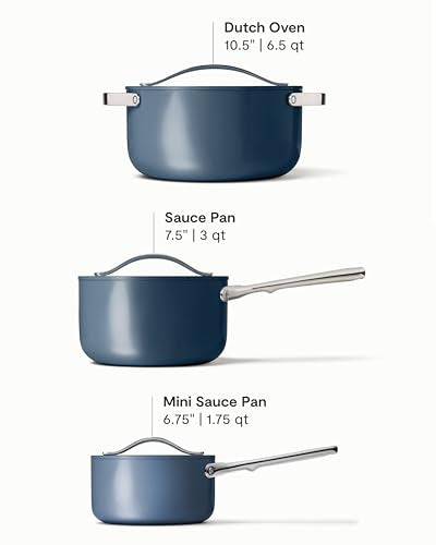 Dutch Oven + Sauce Pan + Mini Sauce Pan (Ceramic) Navy