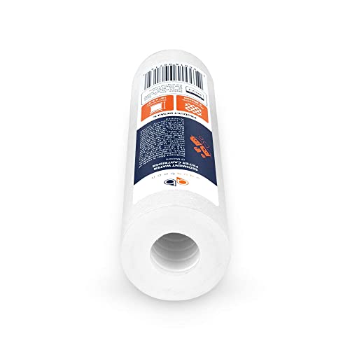 Aquaboon 5 Micron 10 x 2.5 Sediment Filter - Whole House Water Filter Replacement Compatible with Well Water Filters - P5, AP110, WHKF-GD05, 6 Pack