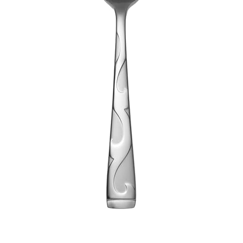 Oneida Silverware Set For 8, Tuscany 45-Piece Everyday Flatware Set with Serving Utensils, Service For 8, 18/0 Stainless Steel, Dishwasher Safe, Knives Spoons And Forks Sets, Dining (Silver, 45 Piece)