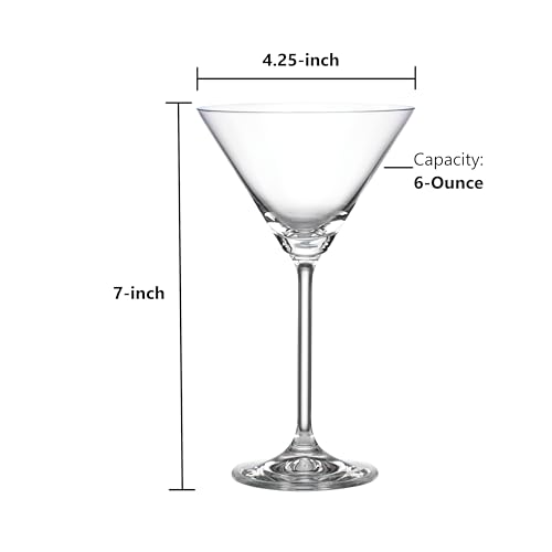 Lenox 845275 Tuscany Classics Martini Glass Set, 6-Piece Set, 6-Oz Capacity, 4.25 x 7-inch