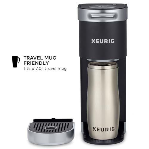 Keurig K-Mini Plus Single Serve K-Cup Pod Coffee Maker, with 6 to 12oz Brew Size, Stores up to 9 K-Cup Pods, Travel Mug Friendly, Matte Black