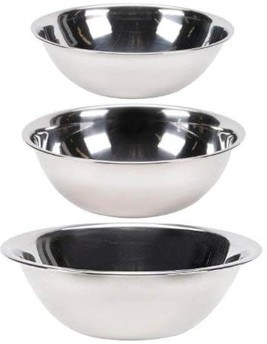 Vollrath Set of 3 Mixing Bowls: 4-Quart, 5-Quart and 8-Quart