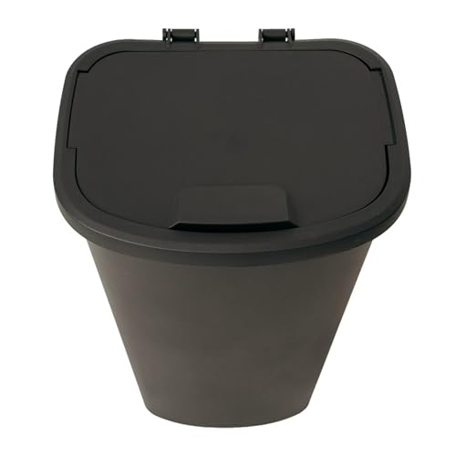 Kitchen Trash can, 11 gallons, Black, Plastic, flip-top, Suitable for Kitchens, bathrooms, and Offices.