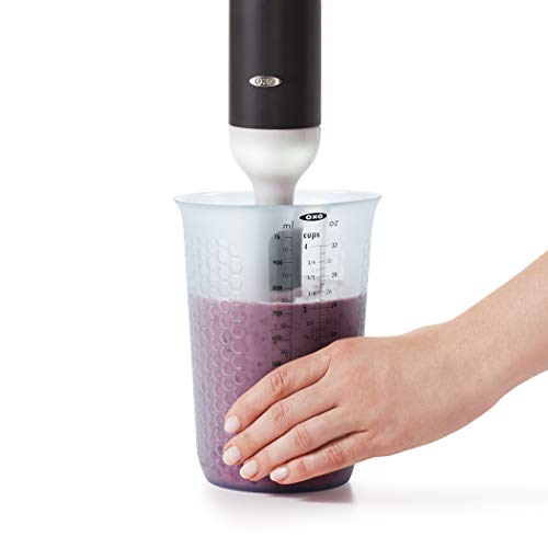 OXO Good Grips 4-Cup Squeeze & Pour Silicone Measuring Cup with Stay-Cool Pattern