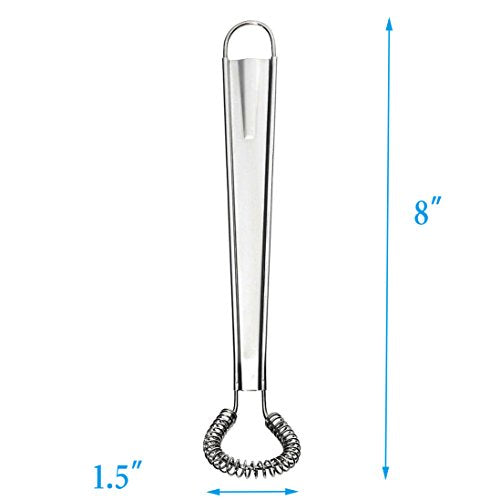 Best Utensils Stainless Steel Mini Egg Whisk Beater Handheld Milk Frother Foamer Foaming Creamy Coffee Mixer Spring Sauce Blender Kitchen Accessories