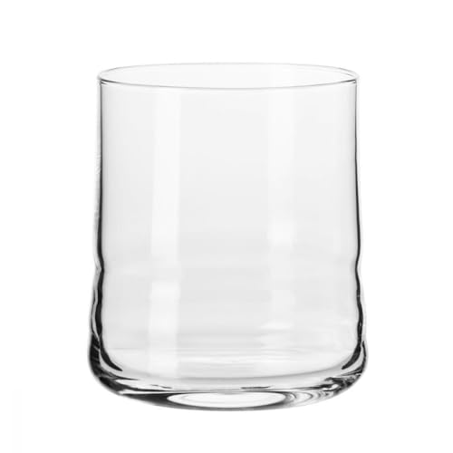 Krosno Whiskey Tumbler Glasses, Set of 4 , 10.5 oz , For Scotch, Bourbon, Liquor and Cocktail Drinks and Juice, Made in Europe