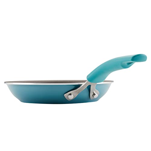 Rachael Ray Cook + Create Nonstick Frying Pan/Skillet, 8.5 Inch, Agave Blue