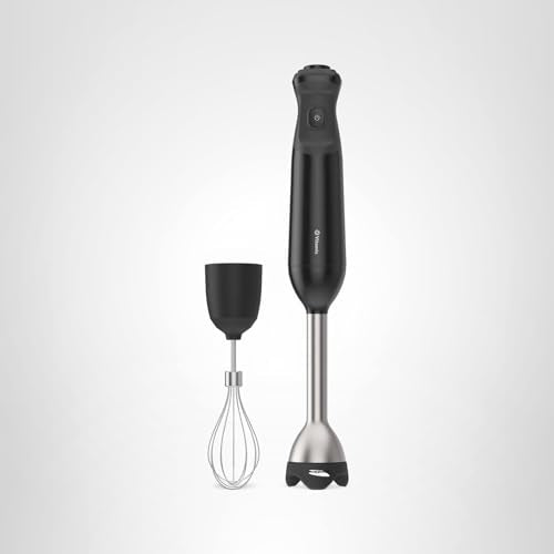 Vitamix 2-Speed Immersion Blender + Whisk Attachment, Professional-Grade Hand Blender with 350-Watt Motor and Stainless-Steel Blade, Black
