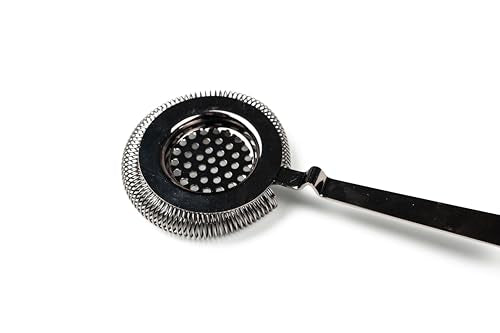 Bull in China Antique Style Hawthorne Gunmetal Black | Bar Hand Strainer | Cocktail Strainer | Sieve for Bartending | Mixing Glass Strainer