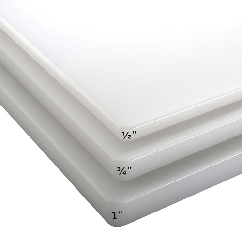 Winco Cutting Board, 18 by 24 by 1/2-Inch, White, 18" x 24"