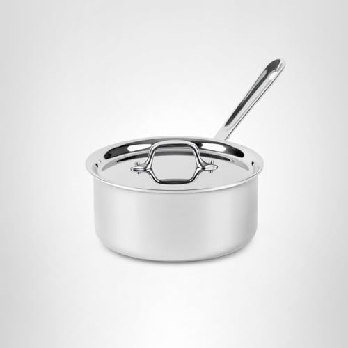 All-Clad D3 Stainless Steel 3 Quart Sauce Pan With Lid- Made in the USA- The Original Bonded Professional Cookware- Oven Safe & Induction Compatible