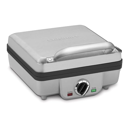 Cuisinart Belgian Waffle Maker with Pancake, Nonstick Plates, 6 Browning Levels, Ready Indicator Lights, Temperature Control, Deep Waffle Pockets, Brushed Stainless, WAF-300NAS