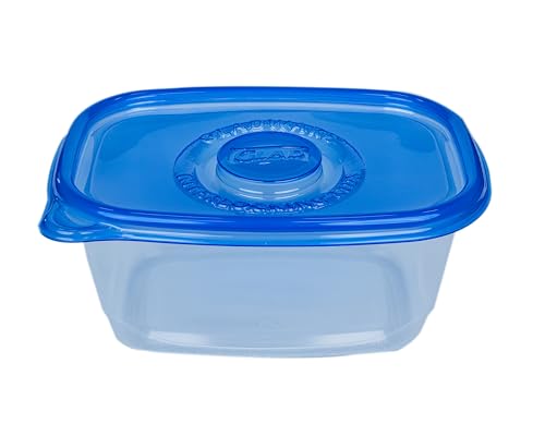Glad GladWare Deep Dish Food Storage Containers with Lids, Large Rectangle BPA Free Plastic for Soups Salads and Meal Prep, Lock Tight Seal, Microwave Dishwasher Safe, 64 Oz, 3 Count