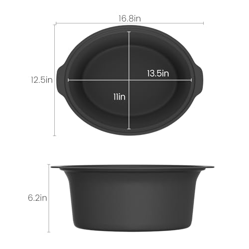 HOMECOOKIN Slow Cooker, Extra Large 10 Quart Programmable Slow Cookers with Timer, Dishwasher Safe Glass Lid & Crock, Kitchen Appliance for Families and Gatherings, Olive