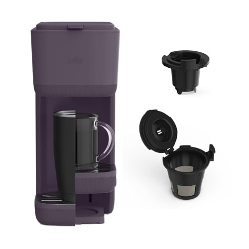 BELLA Single Serve Coffee Maker, K Cup & Coffee Ground Compatible with Removable, Adjustable Drip