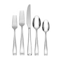 Oneida Silverware Set For 12, Moda 65-Piece Fine Flatware Set with Serving Utensils, Service For 12, 18/10 Stainless Steel, Dishwasher Safe For home, Knives Spoons and Forks Set (Silver, 65 pieces)