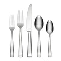 Oneida Silverware Set, Monolith 20-Piece Everyday Flatware Set, Service For 4, 18/0 Stainless Steel, Knives Spoons And Forks Sets, Dishwasher Safe, Home And Kitchen Utensils (Silver, 20 Piece)