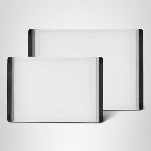 OXO Good Grips 2-Piece Cutting Board Set, Cutting Boards for Kitchen Prep, Non-Porous Double-Sided Design, Dishwasher-Safe, Durable Kitchen Essentials
