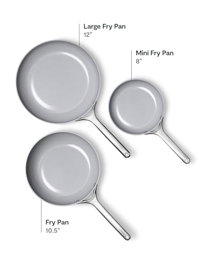 Caraway Nonstick Ceramic Mini Fry Pan (1.05 qt, 8") - Non Toxic, PTFE & PFOA Free - Oven Safe & Compatible with All Stovetops (Gas, Electric & Induction) - Cream