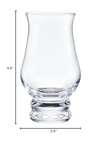 Lamarada Whiskey Glasses Set of 4 - Clear Shot Glasses - Old Fashioned Drinking Glasses Bar Gift Set - Brandy Snifter for Liquor, Scotch, Bourbon, Tequila, Gin, Tonic, Cognac, Vodka, Cocktail, Beer