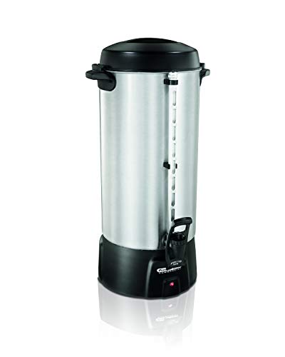 Proctor Silex Commercial 45100R Brushed Aluminum Coffee Urn, 100 Cup Capacity, Fast Brewing, One-Hand