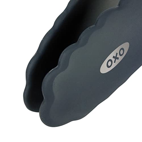 OXO Good Grips 2-Piece Silicone Whisk Set and OXO Good Grips 9-Inch Tongs with Silicone Heads, Black