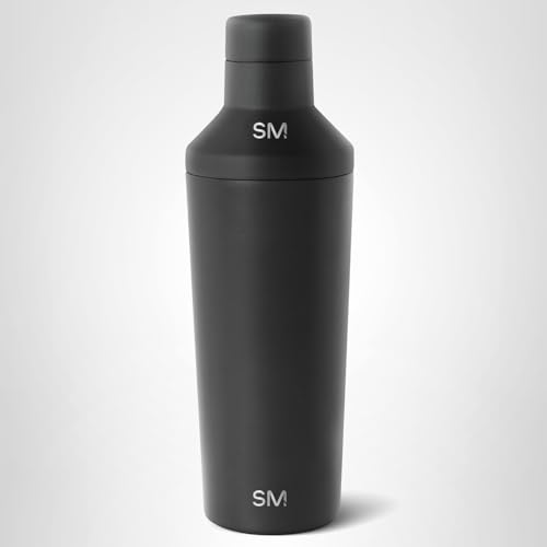 Simple Modern Cocktail Shaker Gift Set with Jigger Lid | Insulated Boston Martini Mixer Stainless Steel Christmas Gifts for Men Women | Compatible with Classic Tumbler Collection | Midnight Black