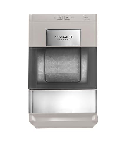 Frigidaire Gallery, 33 Lbs. Countertop Ice Maker, Nugget Shaped Ice, Stainless Steel Trim (Grey)