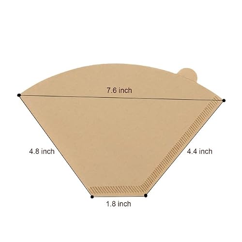 BRIKINTE Disposable Coffee Paper Filters, 100 Pcs #4 Cone Replacement Filter for Ninja Coffee Maker