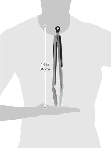 OXO Good Grips Stainless Steel Locking Tongs for Cooking, Kitchen Tongs, 12in