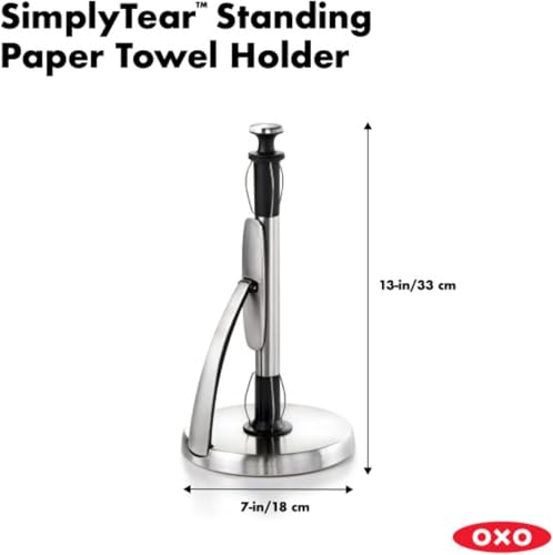 OXO Good Grips SimplyTear Paper Towel Holder Countertop for Kitchen