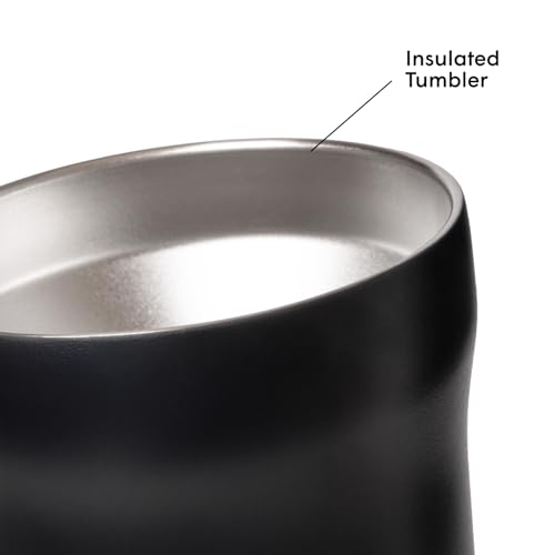 AeroPress Stainless Steel Travel Coffee Tumbler - Double-Wall Insulation for Hot or Cold Drinks with a Splash-Resistant Lid and Built-In Filter Storage, Cup Holder Friendly - 16 oz, Black