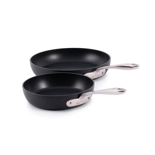 All-Clad HA1 Expert Hard Anodized Nonstick Fry Pan 2 Piece Set, 8" & 10" Induction, Oven Safe 500F, Kitchen Frying